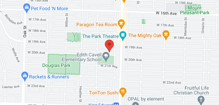 map of 563 W 20TH AVENUE